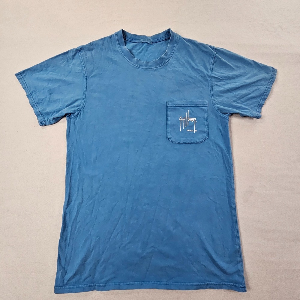 Guy Harvey Swordfish Blue Short Sleeve Pocket T-Shirt Men's S